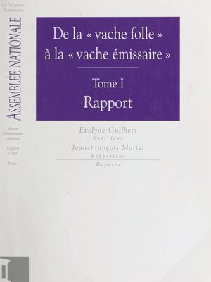 cover image of De la «vache folle» à la «vache émissaire» (1)